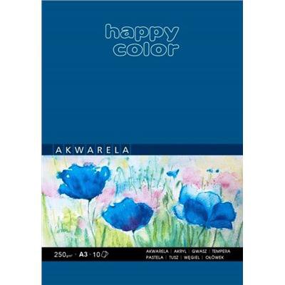 Blok akwarelowy, A3, 10 ark. Happy Color-26084
