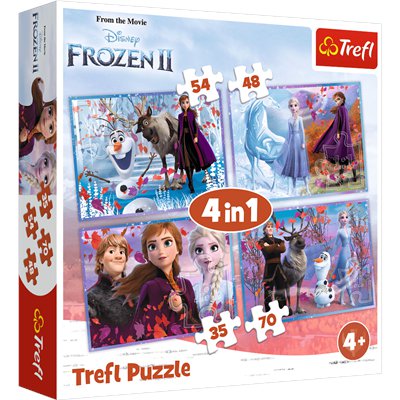 Puzzle 4w1 Podróż w nieznane Disney Frozen 2 34323-37972