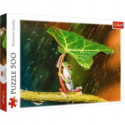 Puzzle Trefl żaba z liściem 500 elementów-49780
