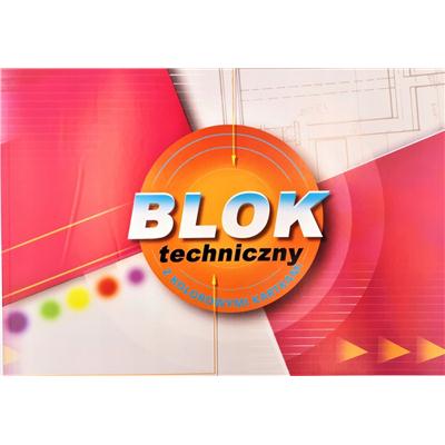Blok techniczny kolorowy Kreska A4-53690