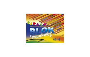 Blok rysunkowy kolorowy A3 16 kartek Kreska