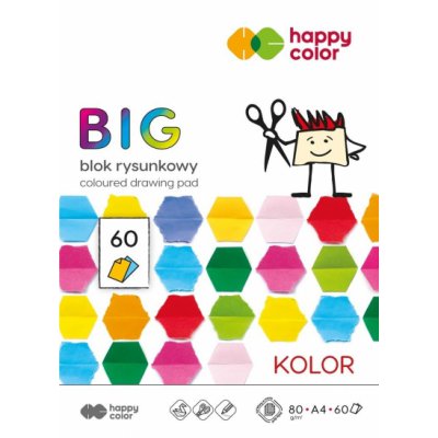 Blok rysunkowy kolorowy A4/60K BIG HAPPY COLOR GDD