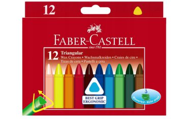 Faber-Castell Kredki świecowe trójkątne 12 kolorów
