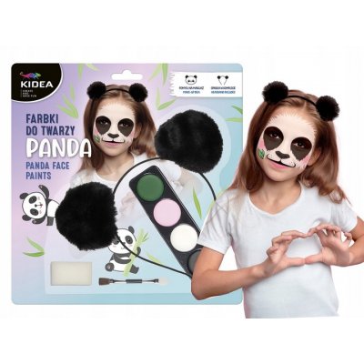 Farbki do twarzy zestaw z opaską Panda KIDEA